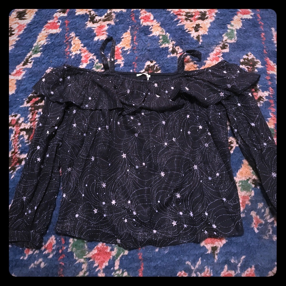 Anthropologie navy top